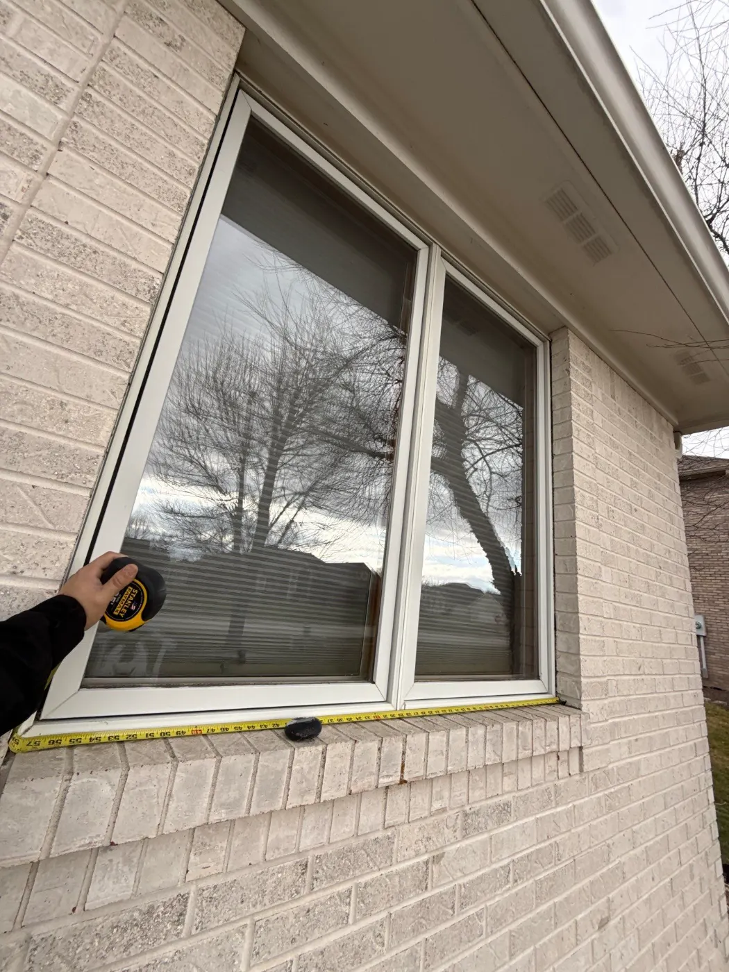 Frame and seal detail on a Avian Glen window job